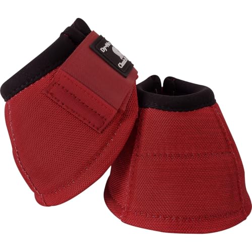 Classic Equine Dyno Turn Bell Boots, Crimson, Large