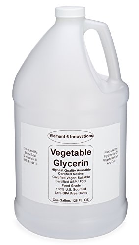 Glycerin Vegetable Kosher USP-Highest Quality Available-1 Gallon (128 Fluid Ounces)-From Element Six
