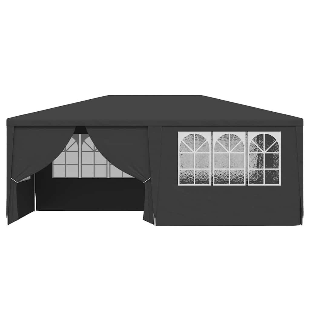 Tente de fête avec parois latérales - 4 x 6 m - Anthracite
