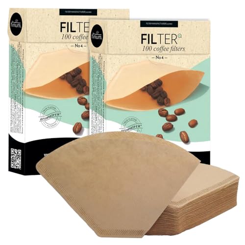 Anakel Home Filtros de Papel para Cafetera de Goteo | Certificado FSC, Bideogradable, Desechable | Número 4, 200 Unidades