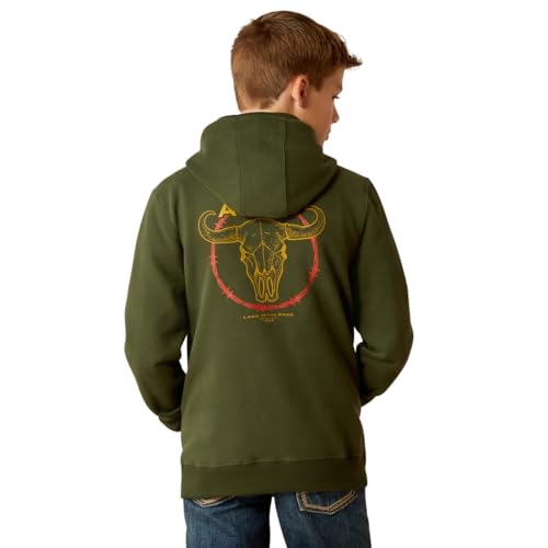 ARIAT Boys' Barbwire Skull Hoodie