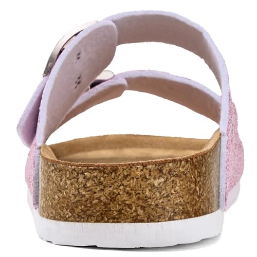 Image of Torotto Kids Sandals Boys Girls Slide Summer Non-slip Cork Glitter Toddler Slippers with Adjustable Straps for Indoor & Outdoor