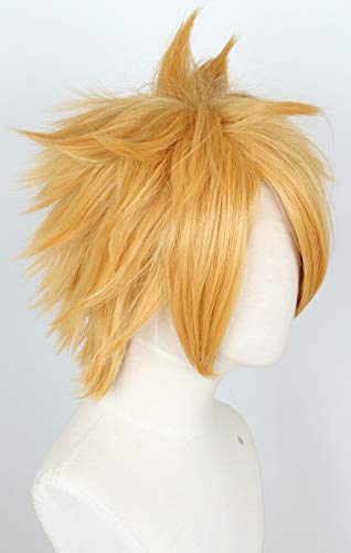 Linfairy Game Blonde Wig Costume Halloween Cosplay Wigs For Men with Hairpin, 32 centimeters - Image 2