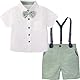 mintgreen Baby Boys Suit, Kids Wedding Gentleman Bow Tie Short Sleeve Outfit Set, Light Green, 18-24 Months, 90
