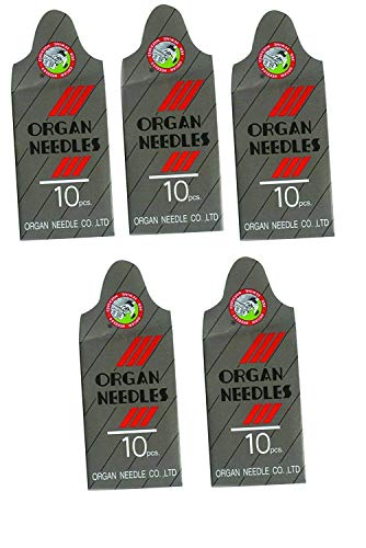 50 All Purpose Sewing Machine Needle Home-use by Organ Needles (10 Needles/Pack), Pack of 50 Size #80/12