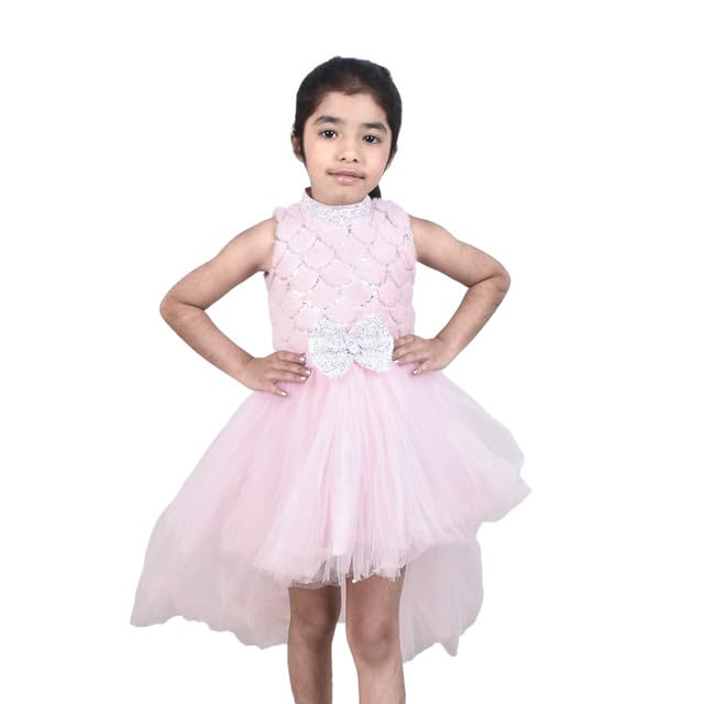 BLUEAGE Baby Girls A-Line Frock - Sleeveless - Light Pink 2-4-5 Years - ZA00487-image-29