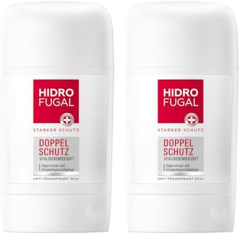 Hidrofugal Doppel Schutz Stick (50 ml), Anti-Transpirant gegen stress- & hitzebedingtes Schwitzen, Deo Stick mit starkem Anti-Transpirant Schutz & vitalisierendem Duft (Packung mit 2) Drogerie & Körperpflege