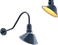 Vista 45 de Steel Lighting Co. Luz de Letrero de Tienda Venice para Pared de Acento de Restaurante Exterior Cúpula de 9 pulgadas Brazo Recto de 6 pulgadas