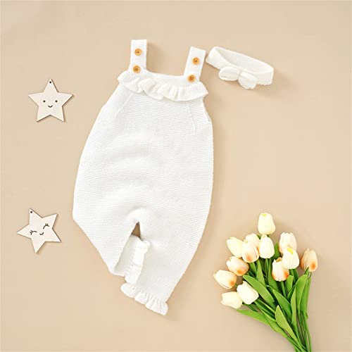 Toddler Pullover Sweater Newborn Infant Solid Knit Romper Cotton Sleeveless Boy Girl Ruffled Warm Fall Winter3