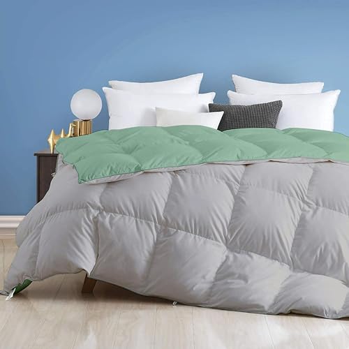 Image of Day Care - 500 GSM Hotel Quality-Down Alternative Reversible Comforter (60 inch x 90 inch Inches /228cm x 228cm) - Comforter Single Bed|Sage /Silver