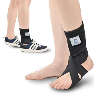 Foot Drop Brace - AFO Ankle Brace - Support for Walking and Sleeping, Soft Night Splint, Ankle Stabilizer for Foot and Ankle Support - Joint Pain Relief LEFT FOOT