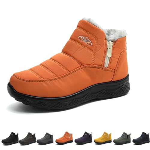 Womens Insulated Snow Boots Waterproof Non-Slip Fur Lined Comfortable Warm Winter Shoes