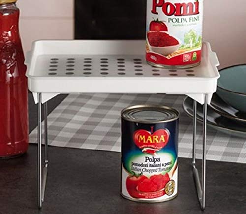 ADtrend Vassoio euroshopping con Piedi ripiano Porta barattoli mensola mensolina divisorio per pensile Cucina vassoietto 24x19x17h