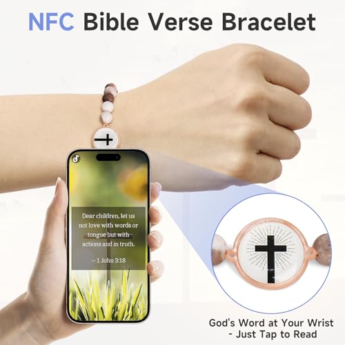 Bible Verse Bracelets - Christian Bead Bracelets, Inspiring Daily Scripture for Women, Men and Teens, Jesus Bracelet3