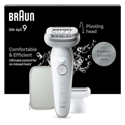 Braun Silk-épil 9 Epilatore Elettrico Donna Con Testina Flessibile, Wet&Dry,...