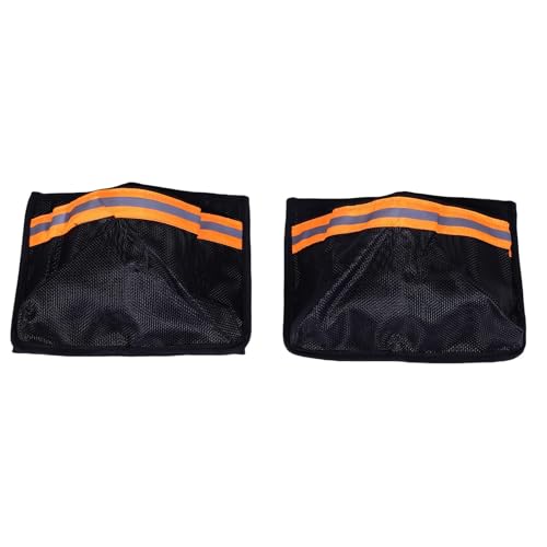 Bewinner Sacs en Maille de Rangement pour Bateau, 2 Pièces, PVC Auto-adhésif avec Conception Réfléchissante et Fermeture à Crochet pour, Outils, équipement de Matériel, Universels et Faciles à