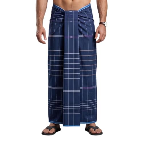 Image of Men's Cotton Lungi | Soft Breathable Wrap Around Lungi | Comfortable Daily & Home Wear for Men