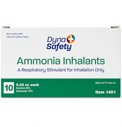 Quality Ammonia 10 Inhalant Box First aid Use Only