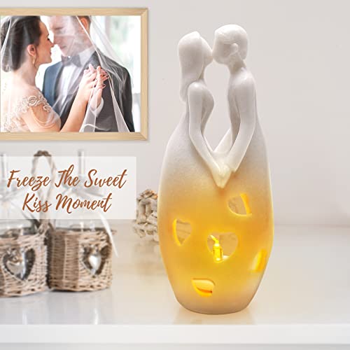 Valentines Day Gifts For Her/Couple - Love Candle Holder Statue, Unique Couples Marriage Gift, Bridal Shower Engagement Gift For Women Wife Bride Husband, Romantic Gifts For Her Candle Holder #TOP2
