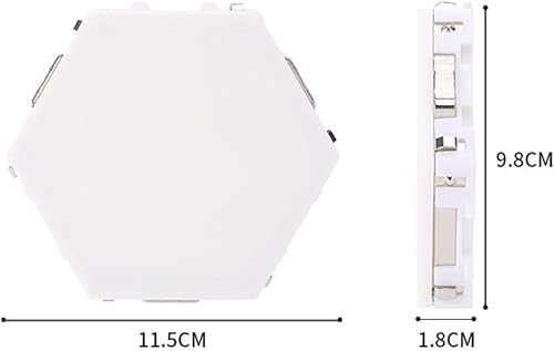 Miniatura 5 de QFFL Paneles de luz LED inteligentes de empalme de luces LED hexagonales USB carga táctil modular sensible al tacto para decoración del hogar