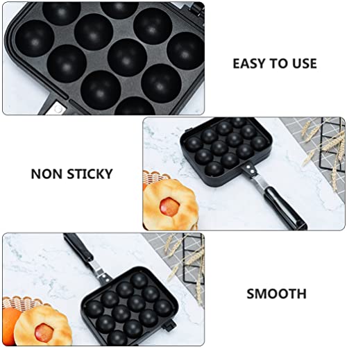 Yardwe Máquina de Waffle Com Alça Hong Kong Estilo de Bolha Máquina de Waffle Molde Pote Bolha Vara