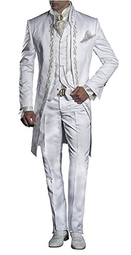 GEORGE BRIDE 007 - Traje de 3 Piezas para Hombre, Chaqueta de Traje, Chaleco, pantalón de Traje XXXL