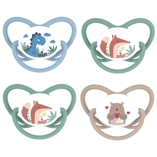 NIP Spar-Set Silikon Schnuller Butterfly 4er Pack, Größe 1 (0-6 Monate)...