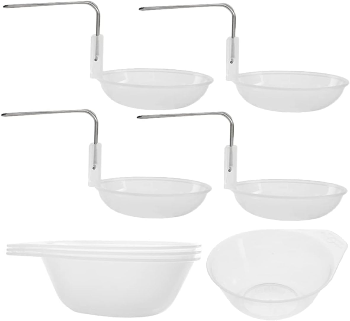 1set Reusable Plastic Soup Bowls Soup Spoons for Camping BBQ and Outdoor Activities and Lightweight Serving Set Bowls Spoons