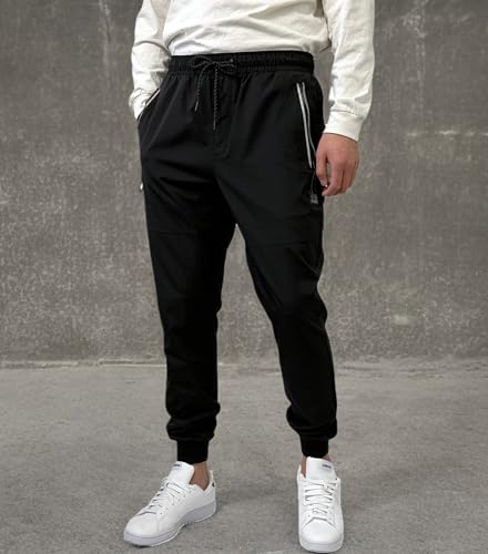 Southpole Mens Men's Quick-Dry Water Resistant Nylon Track Jogger Pants W/Zipped Pockets 6