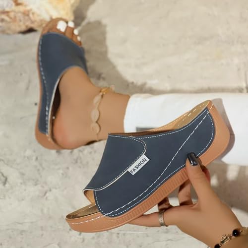 Wedge Sandals Women 2025 Open Toe Sandals Espadrilles Orthopedic Dressy Casual Boho Summer Beach Platform Sandals Women3
