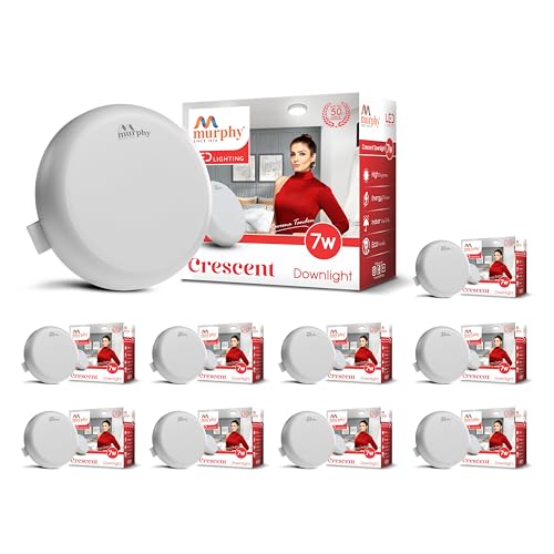 Image of Murphy Crescent 7W Round LED Junction Box Ceiling Downlight | Warm White | Deep Fit Design | 2-Year Warranty (Pack of 10)
