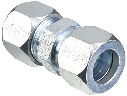 Eaton Weatherhead Carbon Steel Flareless 7000 Series Ermeto Tube Fitting, Small Hex Union, 7/8