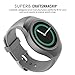 MoKo Watch Band Compatible with Samsung Gear S2, Soft Silicone Replacement Sport Band fit Gear S2 (SM-R720 / SM-R730 ONLY) Smart Watch, NOT FIT S2 Classic (SM-R732 & SM-R735), NOT FIT Gear Fit2, GRAY