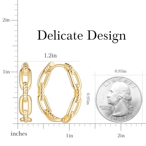 Gold Hoop Earrings for Women 14K Gold Earrings for Women Design Hypoallergenic Lightweight Gold Hoop Earrings Women Earrings Hoops 25 MM/ 30 MM2