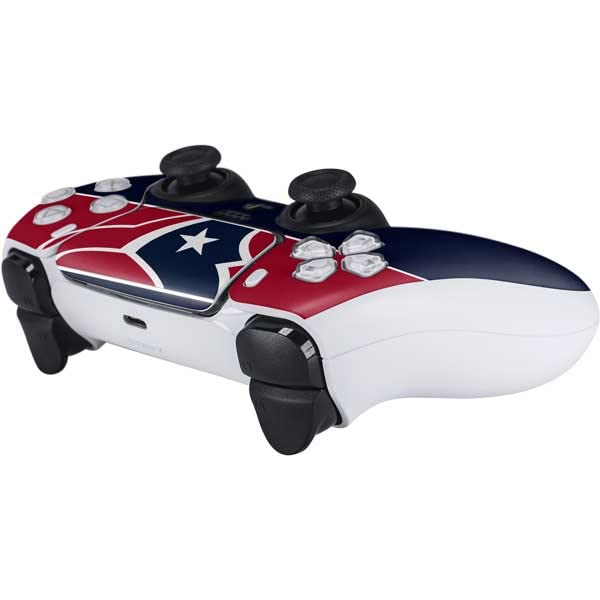 Skinit Gaming Decal Skin Compatible with PS5 and Compatible with PS5 Digital Edition DualSense Controller - Officially Licensed NFL Houston Texans Zone Block Design