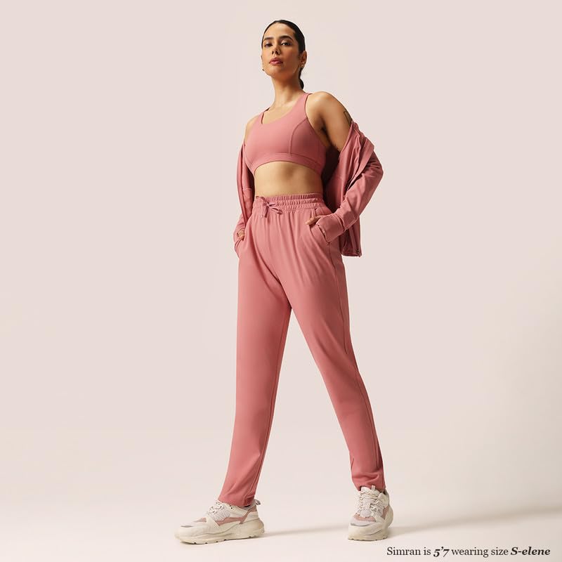 Image of BlissClub Women Mid Rise Tapered Casual Pants