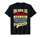 Joueur De Badminton Cadeau T-Shirt Badminton Sport Noir Unisex Adulte S