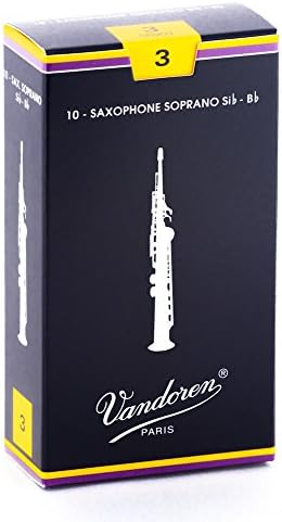 Vandoren SR203 Soprano Sax Traditional Reeds Strength 3; Box of 10