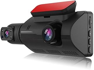 1440P DVR Dash Camera Front & Inside Câmera Dupla Carro Dashcam Tela IPS de 3,5 polegadas Gravador de Condução 170° Grande Angular com Visão Noturna WiFi G-Sensor Integrado Monitor de Estacionamento Gravação de Loop