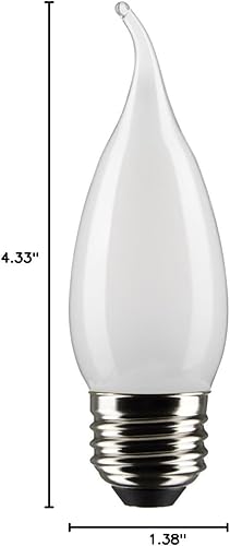 Miniatura 4 de Satco S2131106 - Bombillas LED E26 de 3 W, 2700 K, clasificación de 15000 horas, regulables, paquete de 6