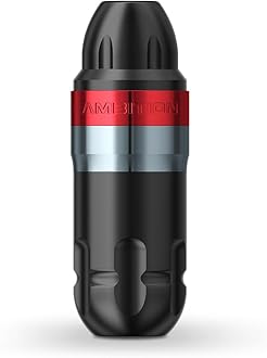 Ambition Shura Rotary Tattoo Machine with Advanced Stabilizing System - Short Tattoo Pen with Coreless Motor RCA Interface Tattoo Gun Supply for Professional Tattoo Artists
