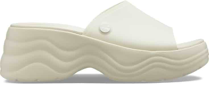 Amazon.com | Crocs Skyline Slide Bone 5 M | Slides