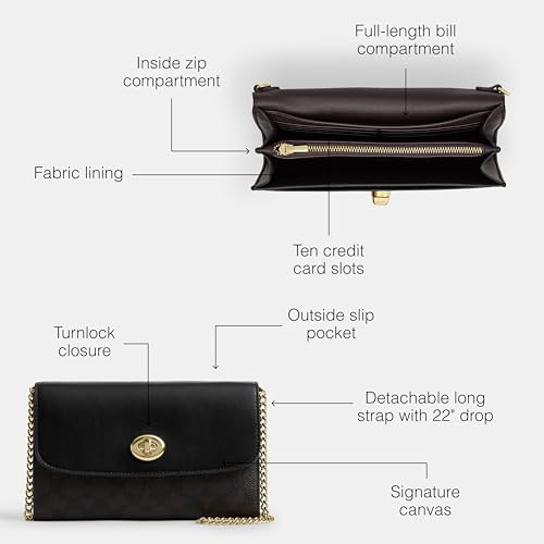 Coach Chain Crossbody, Walnut/Black3