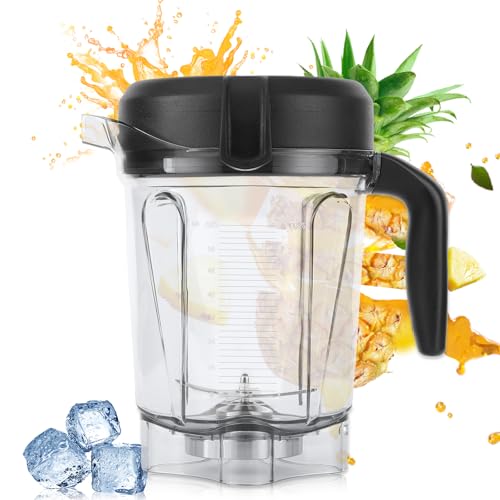 Jarra de repuesto para licuadora Vitamix de 64 onzas de perfil bajo, jarra de repuesto con conjunto de cuchillas de licuadora, apto para licuadora Vitamix Classic C-Series 5200 6300 5000 5500 4200