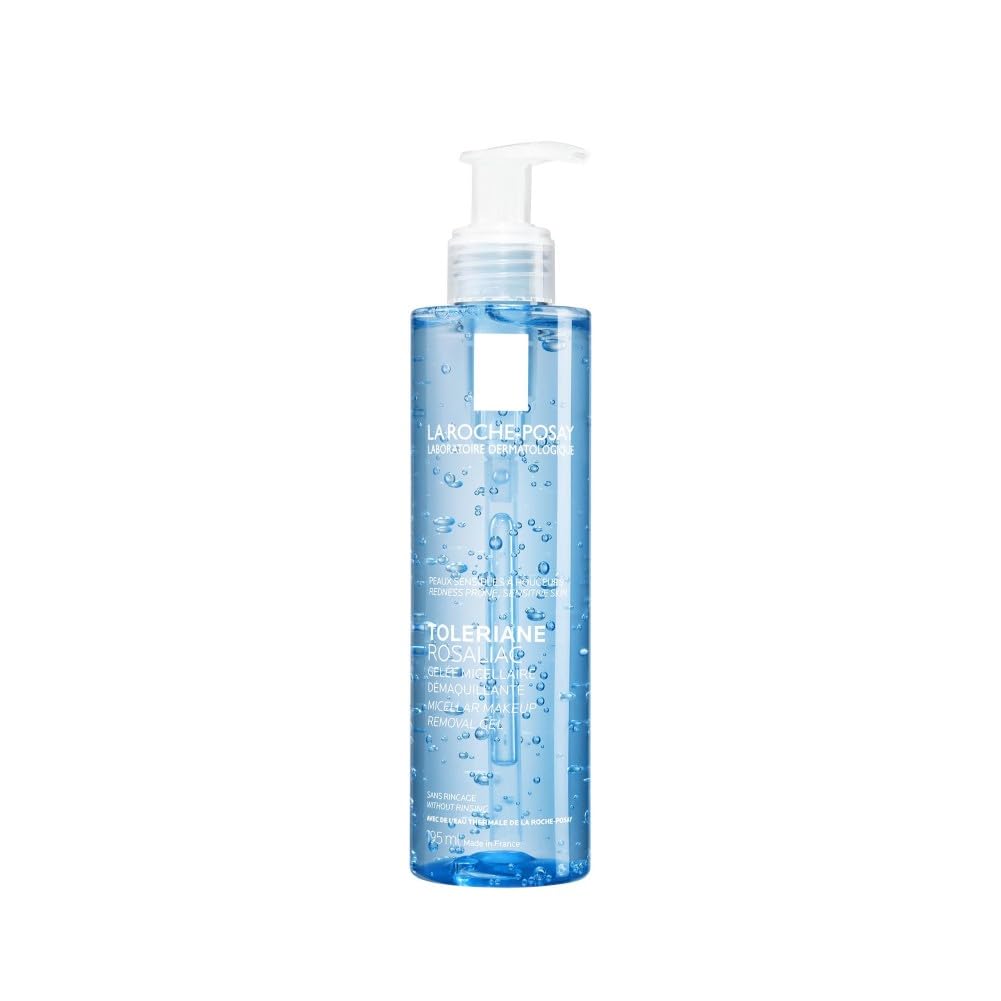 La Roche-Posay Toleriane Rosaliac, Gel Micellare Struccante, Per Pelli Sensibili, Deterge e Lenisce, Con Acqua Termal e Poloxamer, Adatto per Viso e Occhi, 195 ml
