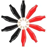 10PCS Alligator Clips Electrical, DROK 1.4"/35mm 5A Pure Copper Electric Alligator Clip with Insulat