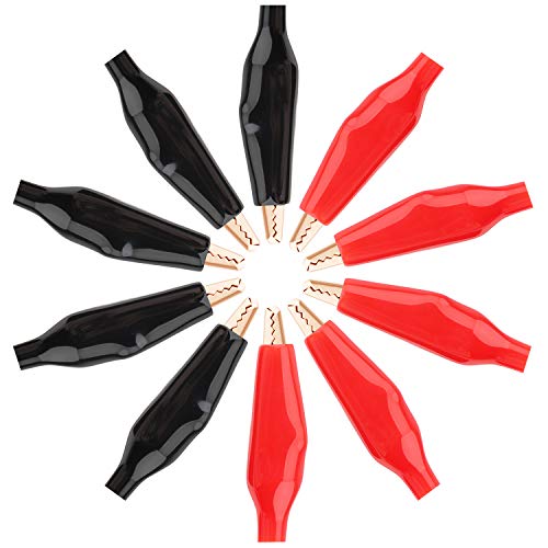 10Pcs Alligator Clips Electrical, Drok 1.4"/35Mm 5A Pure Copper Electric Alligator Clip With Insulated Cover For Solder, Make Test Leads #TOP3