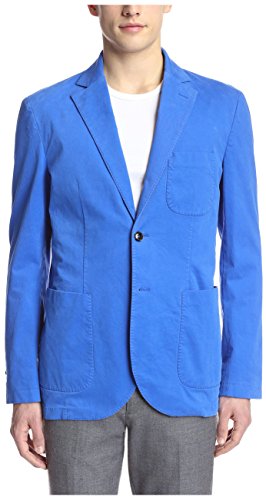 Hardy Amies Men's 2 Button Moleskin Sportcoat, Royal Blue, 40R US
