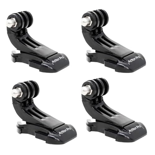 Image of Action Pro Made in India Improved Tough J Hook Quick Release Buckle Mount Compatible with GoPro Hero 13 /12 /11 /10 /9 /8 /7 /6 /5 /4, DJI Osmo, Insta360, SJCAM, AKASO, YI & Other Action Cameras (Pack of 4)