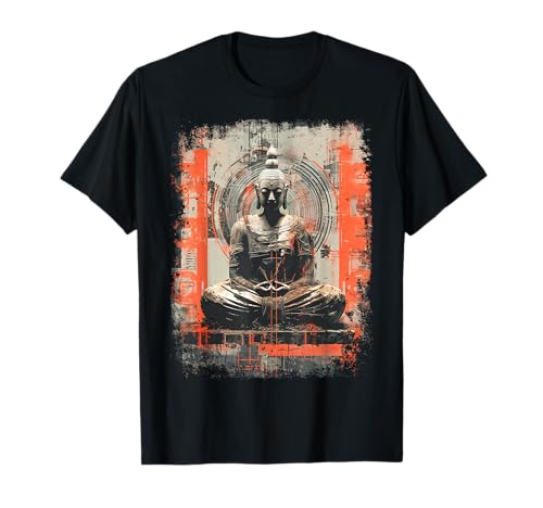 Hip hop Y2K Rétro Vintage Hipster Edgy Streetwear Bouddha T-Shirt